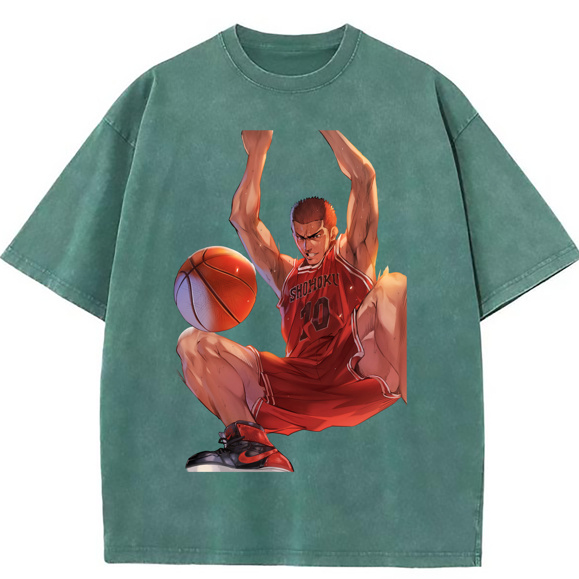（画像用） SLAM DUNK／スラムダンク 綿100% ヴィンテージ風 半袖Tシャツ（フロントプリント）